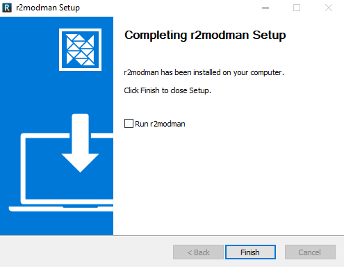 Uncheck run r2modman